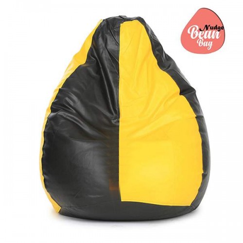 3XL Yellow &  Black Bean Bag Chair